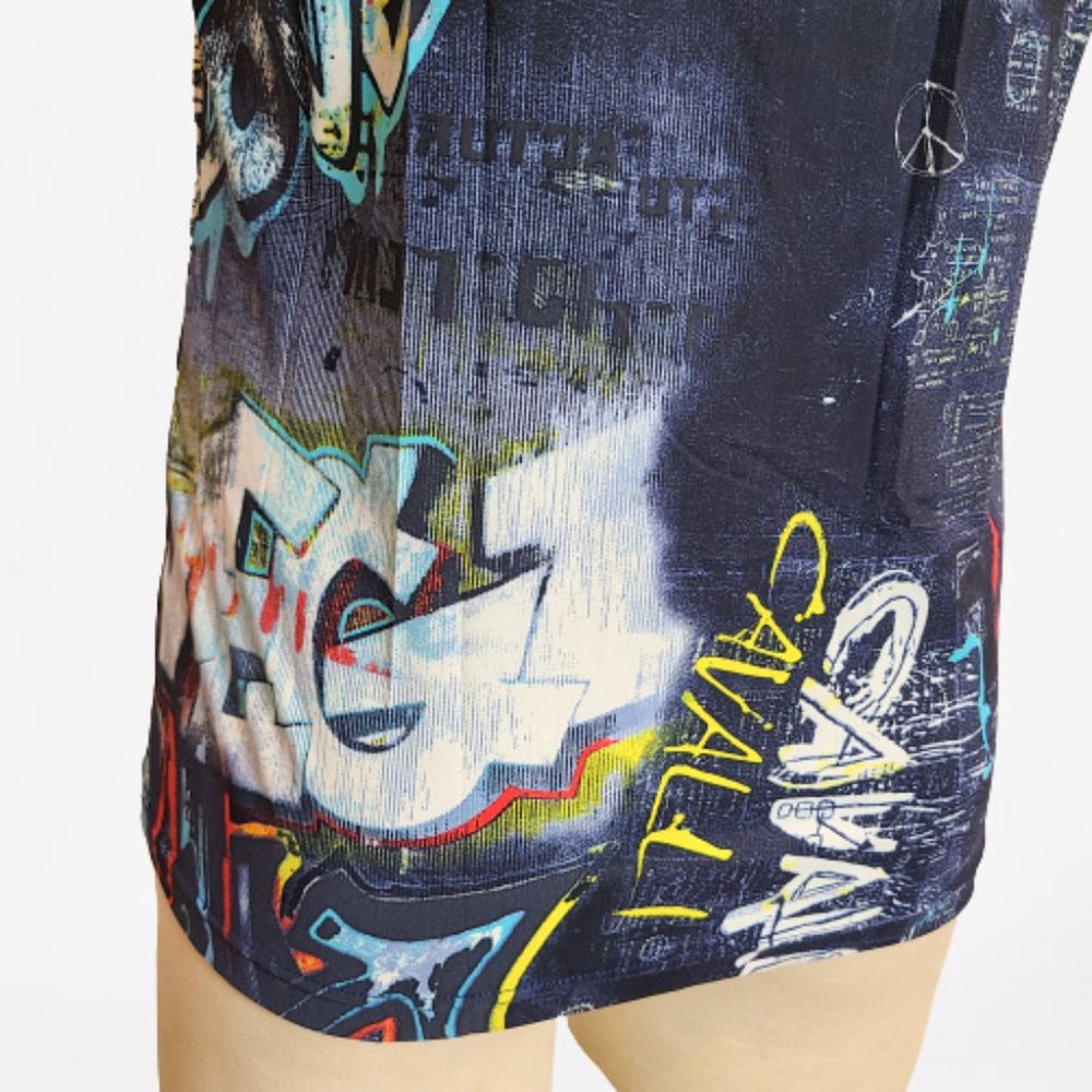 Robert Cavalli Paint Monogram-Print T-shirt - Picture 11 of 14